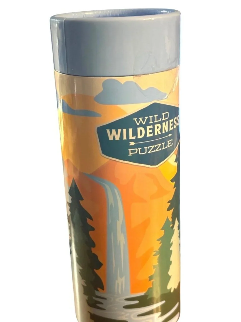 Wild Wilderness Jigsaw Puzzle 150-Pc Cylindrical Container Family WOODS Fun BLUE